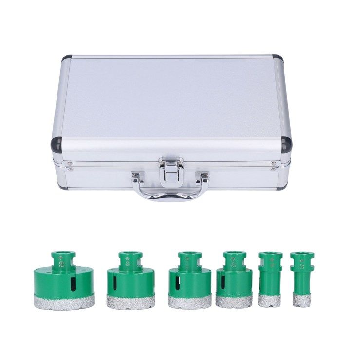 Kit de scies cloches diamantées MARSBASE 17 pièces avec embouts de foret pour carrelage, doté de Kit de scies cloches diamantées MARSBASE 17 pièces avec embouts de foret pour carrelage, doté de