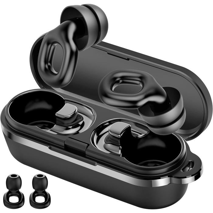 Bouchons D’Oreilles 35dB Anti-Bruit Réutilisables - 7 Tailles Avec Étui - Sommeil, Voyage, Concert
