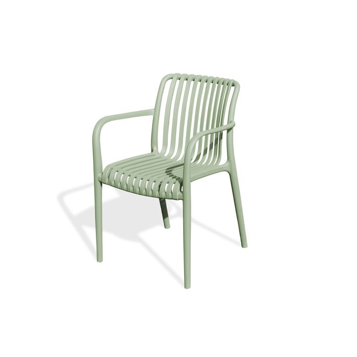 Fauteuil de jardin TIAGO en Polypropylène vert olive Fauteuil de jardin TIAGO en Polypropylène vert olive