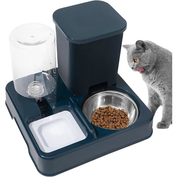 Meilleurs prix pour Croquettes Chat - Distributeur Eau Chat -  eau pour Chat - Ensemble De Mangeoires pour Animaux De 15 12