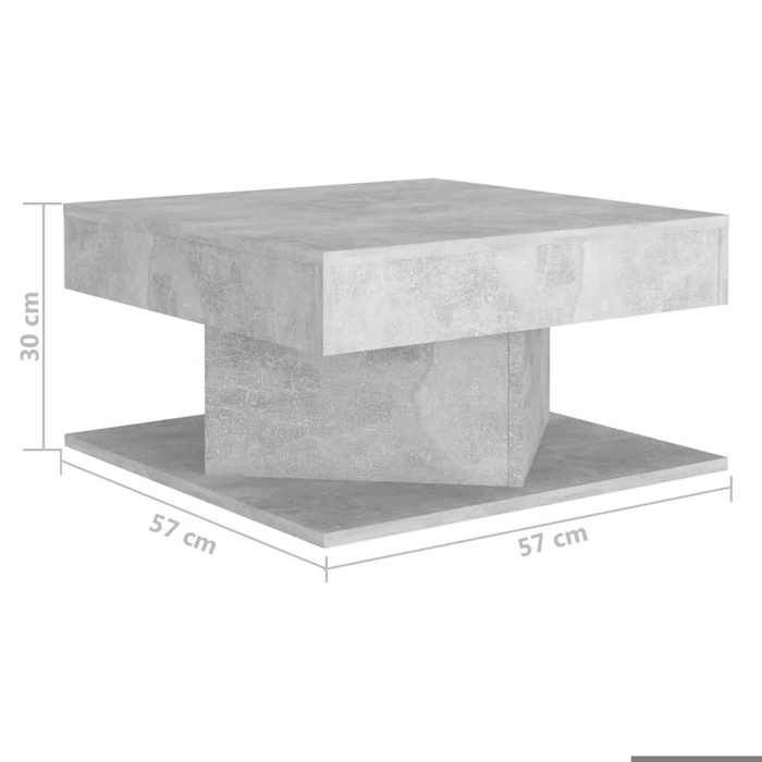 Remise 2026®Petite Table Centrale de salon Gris - Table basse - gris béton - 57x57x30cm - Bois d’ingénierie 683 1794217