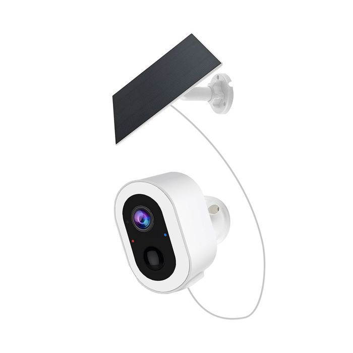 Caméra de surveillance solaire WiFi sans fil vision nocturne couleur détection humaine audio bidirectionnel étanche