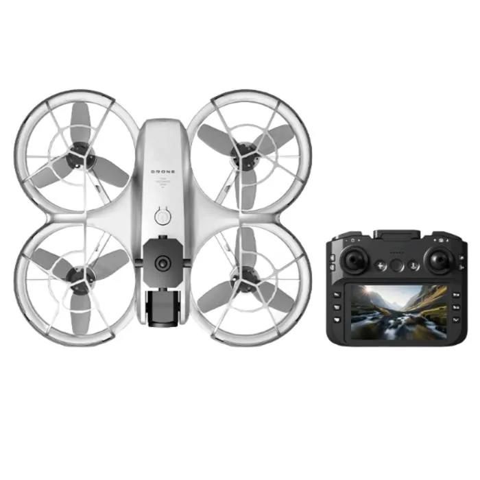 Drone 4K 2 batterie roulade positionnement évitement dobstacles transmission dimages protection omnidirectionnelle gris