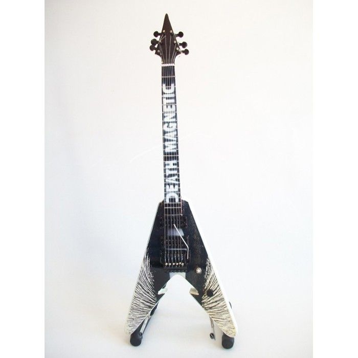 Guitare miniature de collection - TS Customs - TS Death Magnetic - Réplique de la guitare de Kirk Hammett - 25 cm