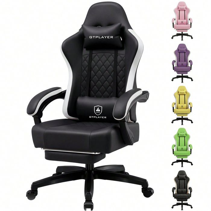 Chaise gaming ergonomique GTPLAYER GTPLAYER Similicuir Ressorts ensachés Capacité 150 kg