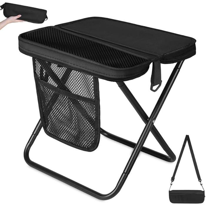 Tabouret Pliant Portable pour Camping Siège de Pêche Tabouret Pliable avec léger et Pliable 33 x27 x31cm Idéal B
