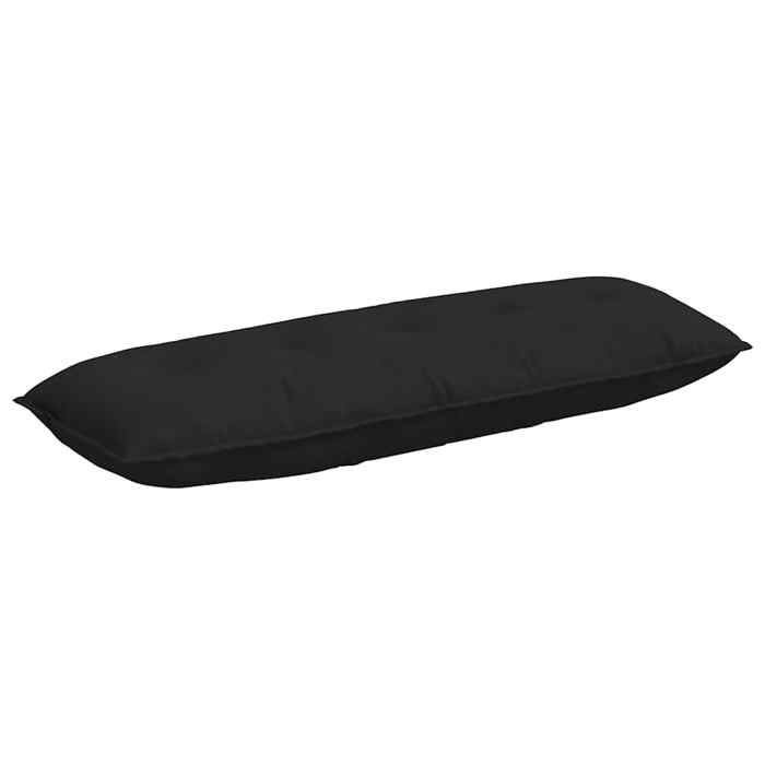 Coussin de Dos en microfibre - Tissu - Amovible - Renforcé - Noir - 140x50 cm