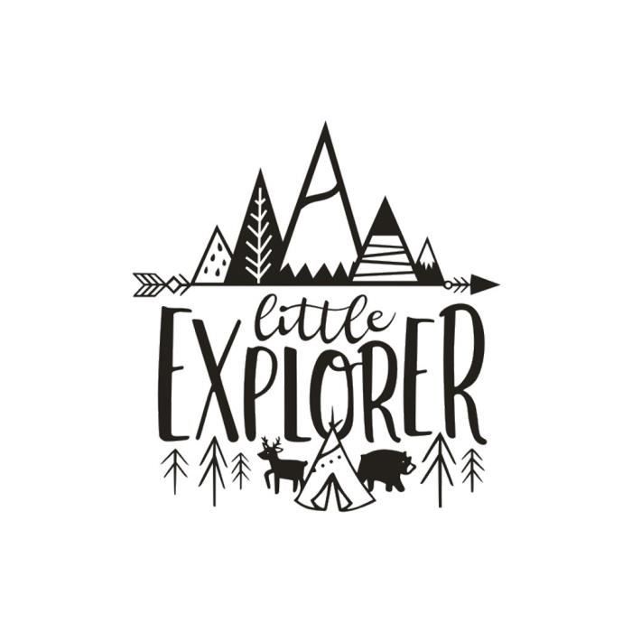 Kit de Décoration Maison Little Explorer Home Decor Wall Sticker Decal