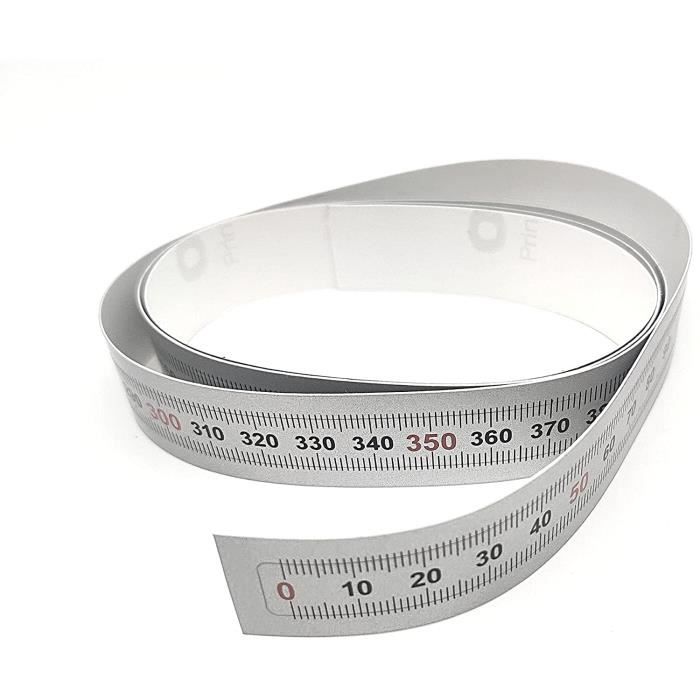 Règle Autocollante Pour Machine à Coudre - Mètre Ruban Métrique Adhésif Argenté (45/90cm)