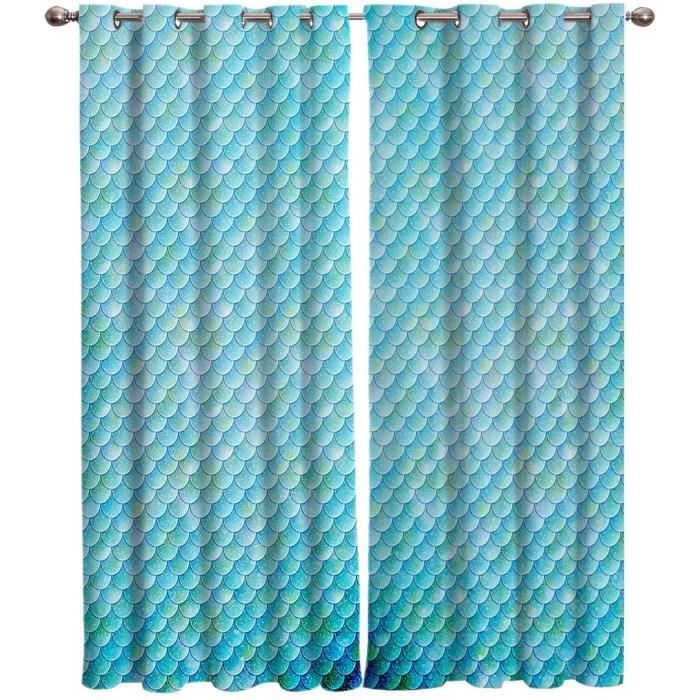 Rideaux Occultants Isolants Forme De Bulle Bleue 2 Pieces Chambre Enfant Bebe Fille Rideau Salon 140x240cm 771 Cdiscount Maison