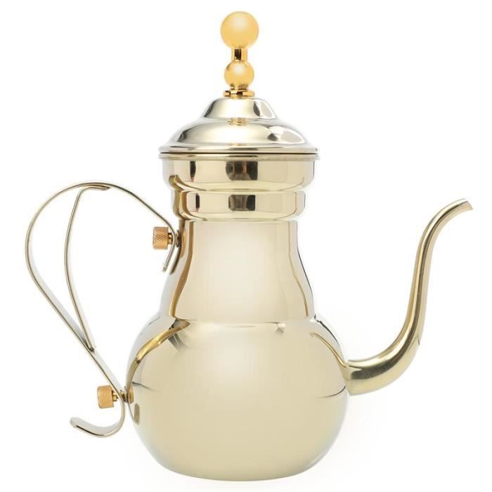 Théière Arabe Ibili Yadida - 1 Litre - Acier Inoxydable - Style Marocain Traditionnel