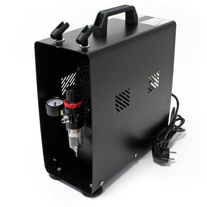 Compresseur Pour Aérographe Avec Réservoir De 3 Litres Et Ventilateur De Refroidissement