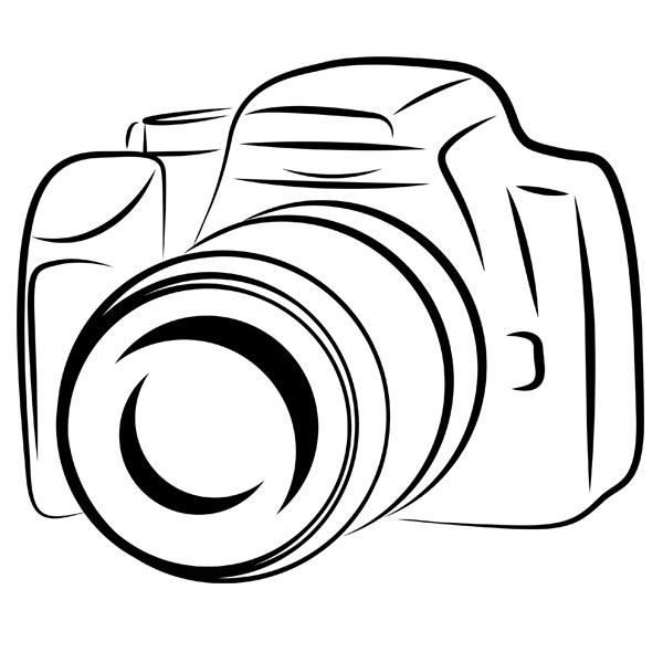 Sticker Appareil Photo 35x42cm Noir Photo001 Cdiscount Maison