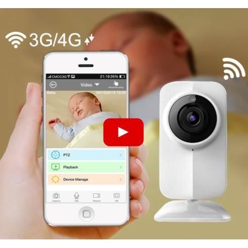 Caméra X2 Smart HD Mini WiFi Prise en charge de la vision nocturne et de la détection de mouvement et de la carte TF