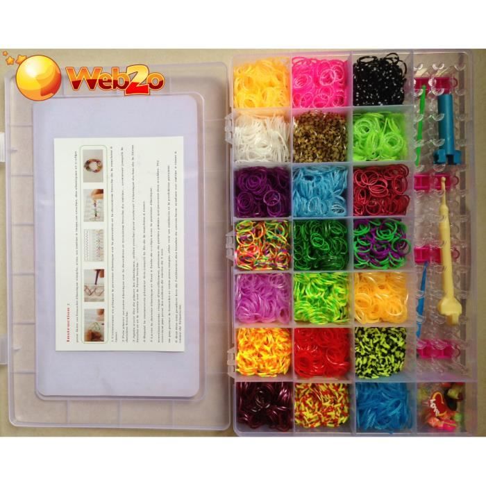 Coffret 5000 Elastiques Pour Bracelet Rainbow Loom Achat Vente Boite A Bijoux Coffret 5000 Elastiques Pou Cdiscount