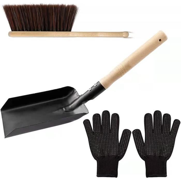 Pelle à Cendres 35,6 Cm Acier Épais Galvanisé – Pelle Cheminée, Barbecue, Four, Multi-Usages Robuste Et Pratique