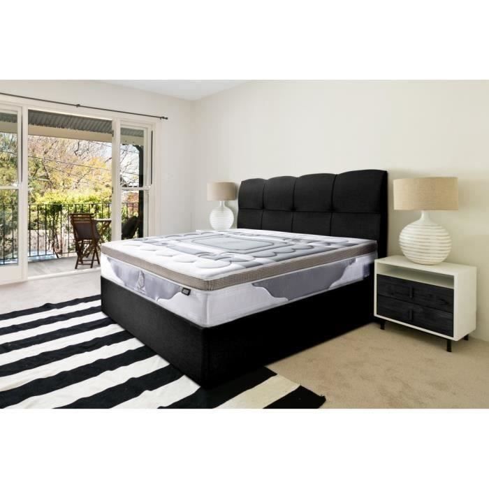 Matelas Silver Metal 160x200 Exclusif Ep 32cm 7 Zones Memoire De Forme 60kg M3 Latex Respirant Ressorts Ensaches H 19cm Achat Vente Matelas Cdiscount