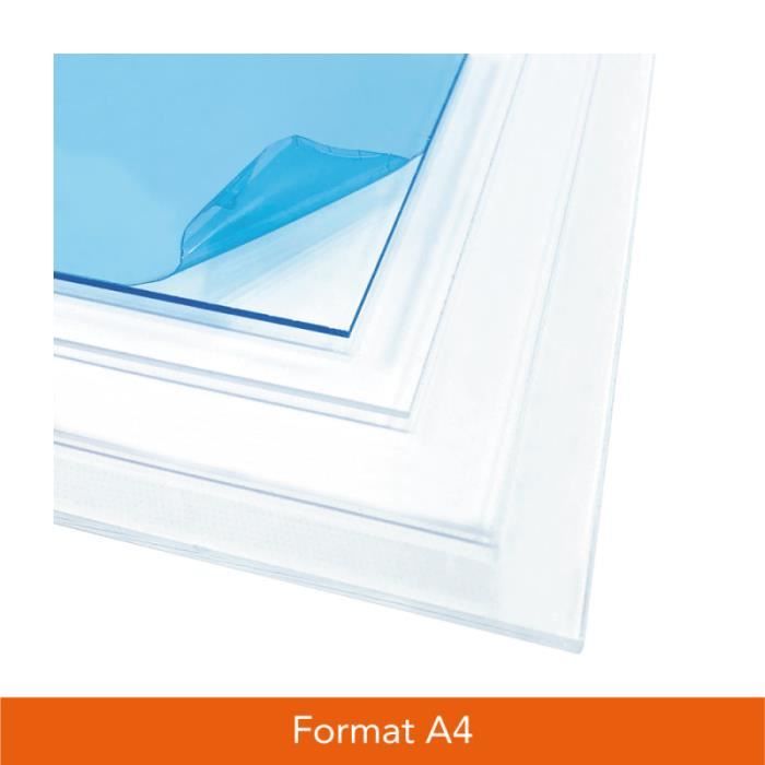 A4 ou A5 210 x 300 mm 2 mm Verre synthétique Plaque PMMA XT Plexiglass extrudé Feuille de verre acrylique Plaque plexiglass noir au format A3 Épaisseur de 2 mm ou 4 mm 