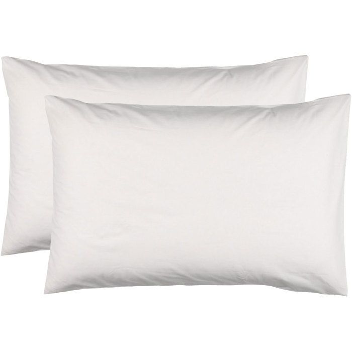 Taie Oreiller 65x65 cm Blanc 100/% Coton 57 Fils Lot de 2