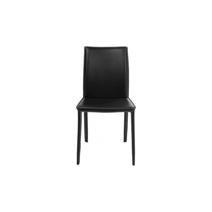 chaise de bureau en cuir noir kare design - milano - contemporain - design