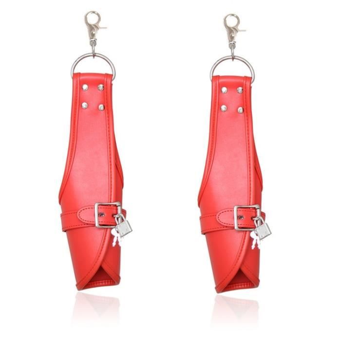 4 Types de menottes de Bondage au en cuir PU, manchettes suspendues, rembourrées, barre
