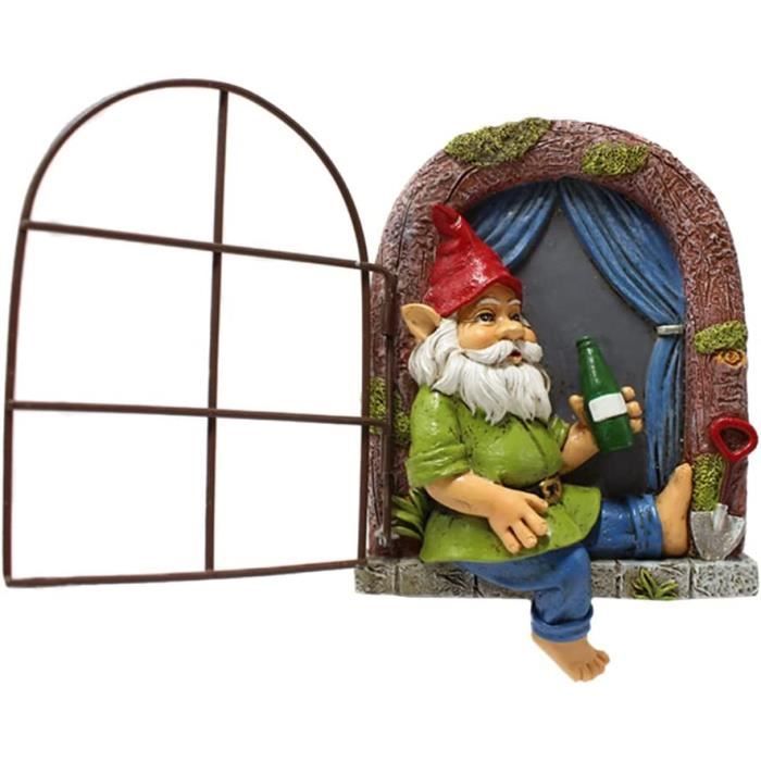 Statue de jardin en résine Zany Nains Nus Décoration d'intérieur et d