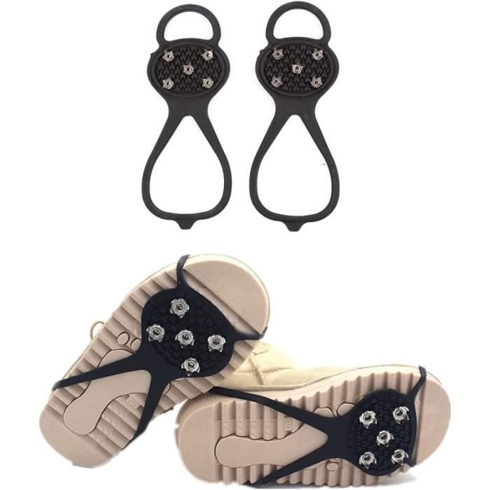 Crampons a glace pour chaussures et bottes crampons antiderapants pour la neige et la glace crampons antiderapants pour la marche Cdiscount Sport
