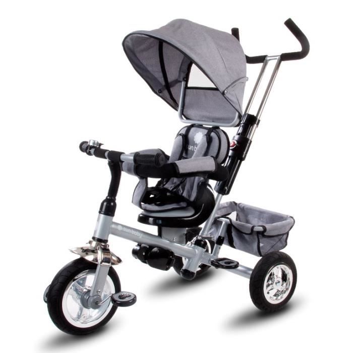 HAWK Tricycyle évolutif fonctionnel vélo bébé/enfant dès 12 mois Guidon parental réglable