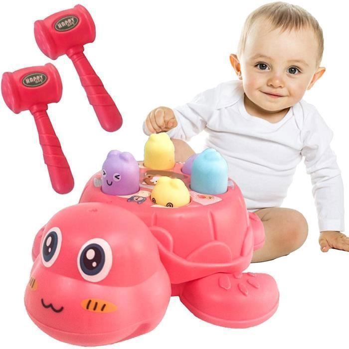 Whack Jeu TaupeJouet Tortue éducatifCadeau danniversaire de Noël et de Nouvel an pour Les garçonsFillesJeu