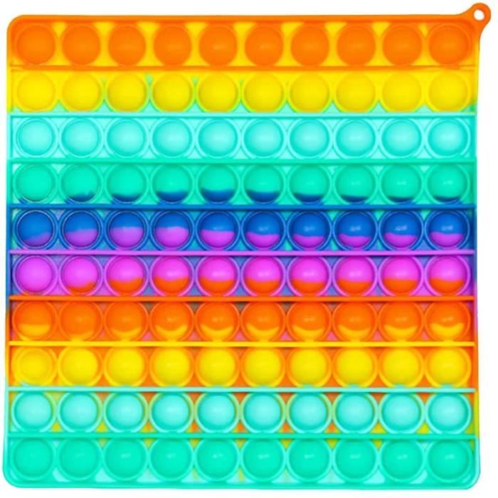 Pop It Fidget Toy Arc-en-Ciel Double Face - Multiplication & Addition - Jouet Anti-Stress Éducatif Enfant