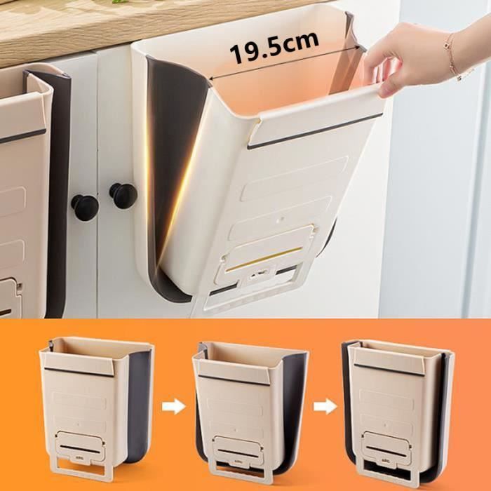 ShawFly Lot de 3 supports de rangement pliable pour sac poubelle de cuisine ou salle de bain 