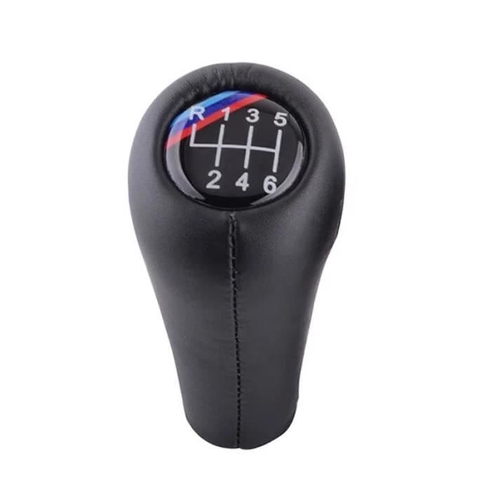 Pommeau Levier Vitesse Mini Cooper 6 Vitesses - Noir Cuir Microfibre - Compatible R55 à R61 Et F54 à F57