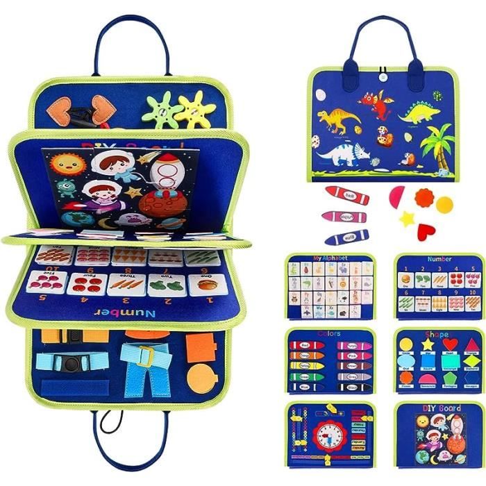 Jouet Montessori Busy Board pour Enfant de 1 an - Tableau Sensoriel d'Activités - Idée Cadeau Bébé 2 3 4 Ans