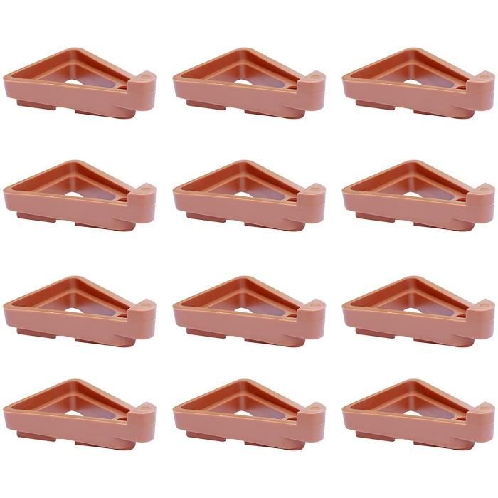 Patins Anti-Dérapants Pour Tapis - Lot De 8 Triangles Transparents | Adhésif Amovible Sans Traces | Sol Dur Ou Carrelage