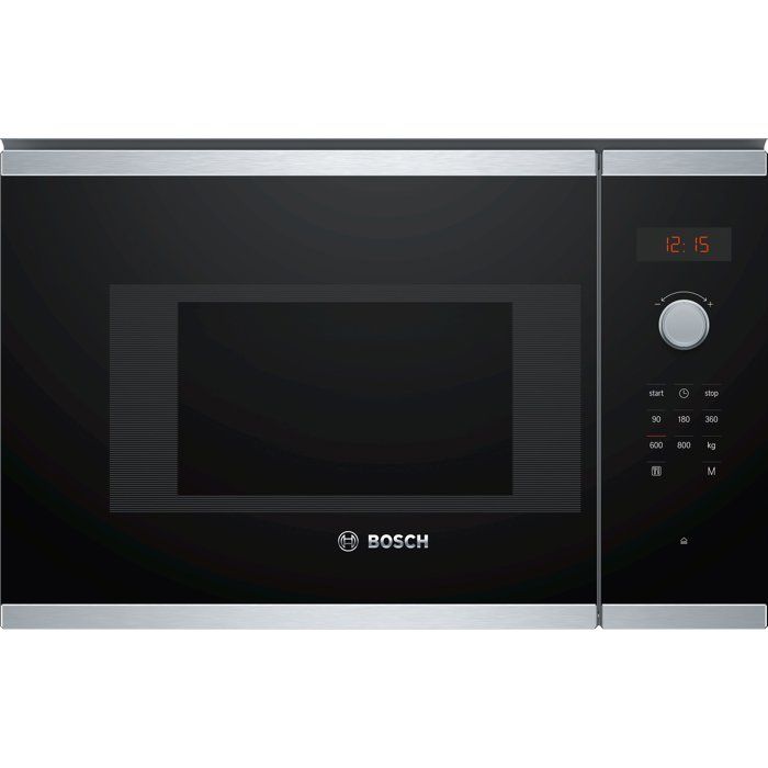 Micro-onde encastrable 38 cm - Bosch Serie 4 - BFL523MS0 - Inox - H 382 x P 594 x P 317 cm - 800 W - display rouge - Bosch