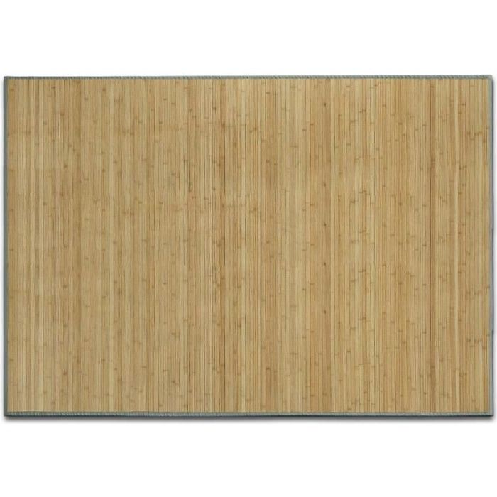 tapis en bambou naturel 150x200 cm nature tapis naturel cuisine salle de bain chambre cdiscount maison