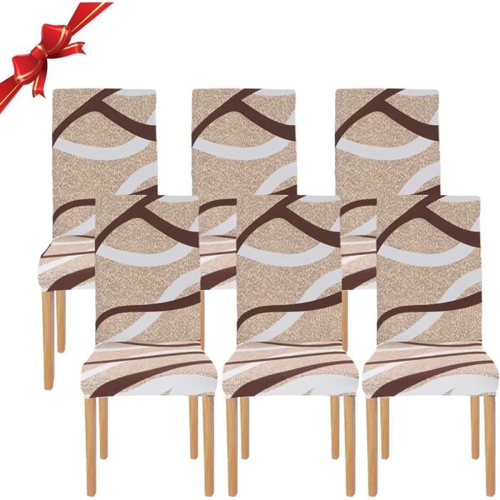 4 Housse De Chaise Salle à Manger LTZGO - Extensibles Imperméables Lavables Protection Chaise