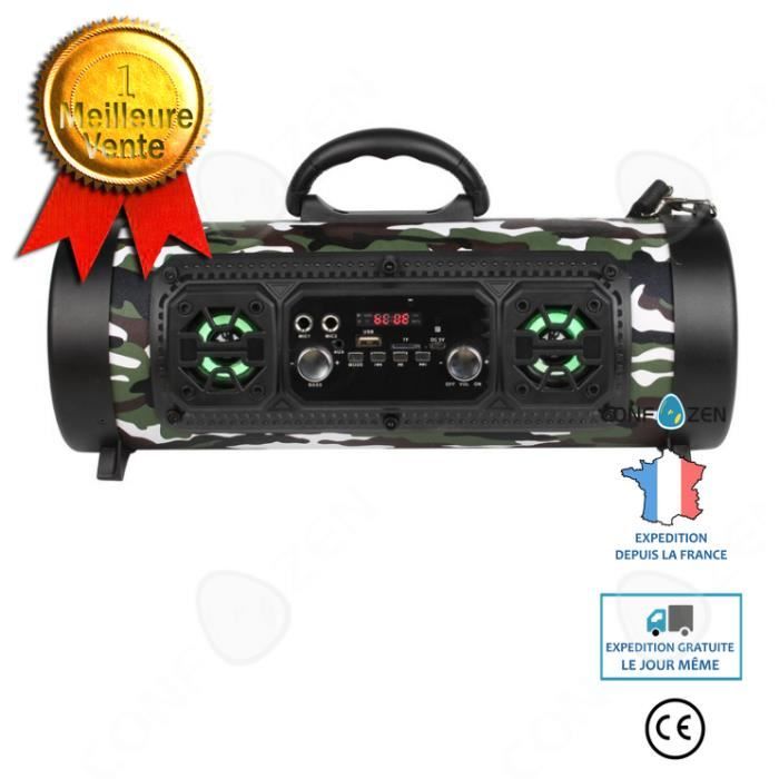 Enceinte Bluetooth Wudufit 1000W, Caisson De Basse Sans Fil 5.0, étanche Et Lumineuse – Noir