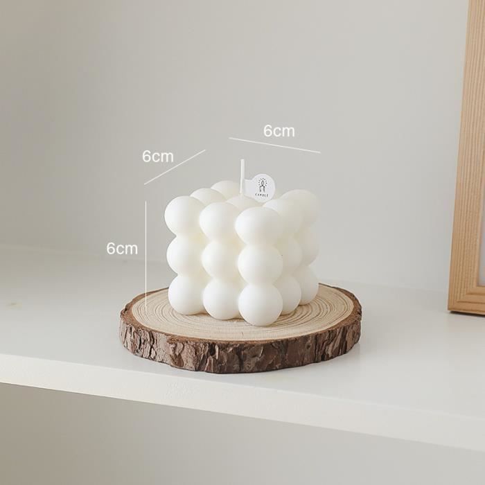 Ensemble De 2 Bougies Décoratives Beige En Cire De Soja Pour Centre De