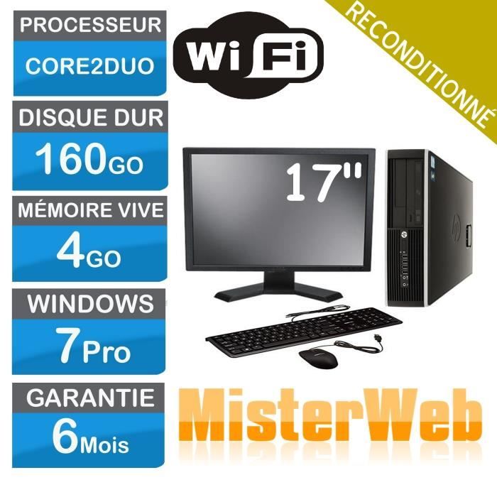 Ordinateur de Bureau complet core2duo 160 Go HDD 2 Go Ram Win7 écran 17 WIFI EN VRAC selon modèle disponible. DELL HP LENOVO En - Dell