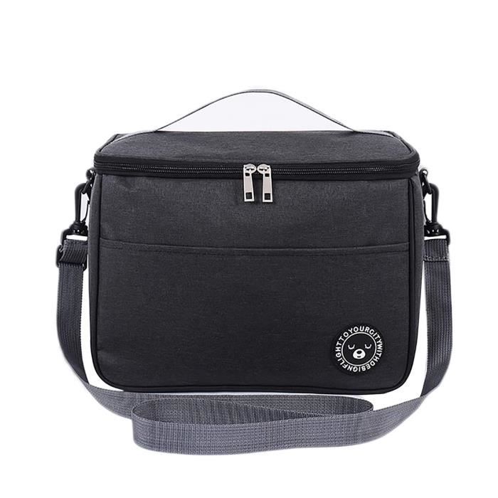 Sac Isotherme Repas Bleu Marbre - Sac Gamelle Travail 28x22x15cm