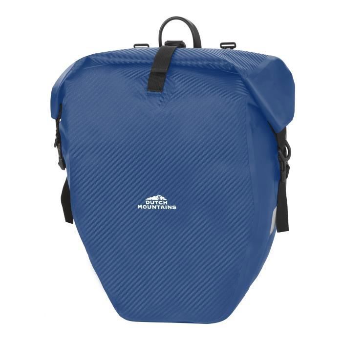 Sacoche de vélo pour roue arriére - 24 Ltr - 100% étanche avec bandouliere et poignée de transport Bleu