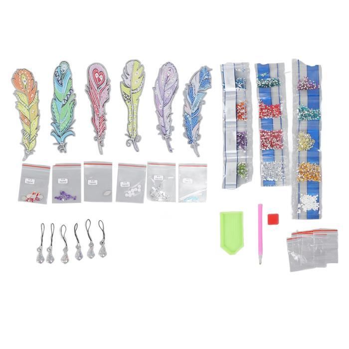 FREEBLOSS Lot De 6 Marque-pages Au Point De Croix Estampillés En Forme De Chat Pour Débutants Avec Instructions (français Non Garanti) Pour Broderie à La Main Pour Adultes