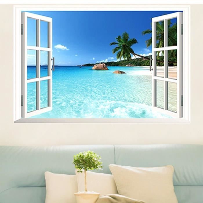 Énorme 3D Fenêtre Vue hivers matin Autocollant Mural Film Mural Art Decal 52