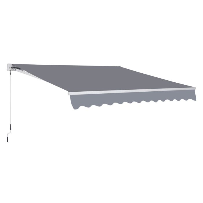 Auvent Manuel De Jardin Terrasse Store Aluminium Retractable 4x3m Gris 09gy Achat Vente Store Store Banne Auvent Manuel De Jardin Ter Cdiscount