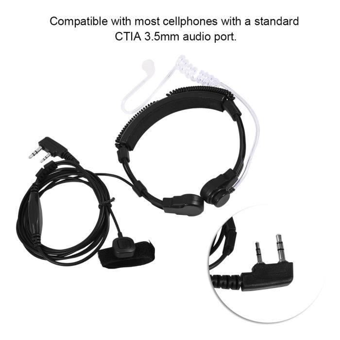 Lot 2 Oreillettes Tube Acoustique 1-Pin COODIO – Kit FBI Bodyguard Pour Motorola Talkabout TLKR T82 T80 T60