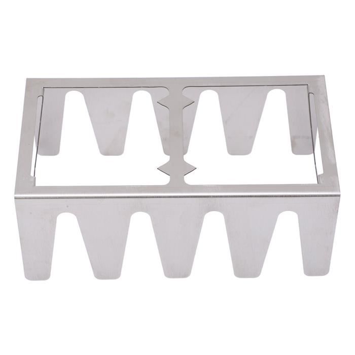 Support à Brochettes Métal Martelé - Gris Anthracite - Pour Barbecue, Apéro
