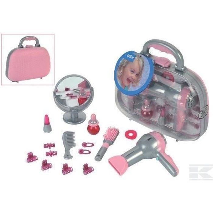 Klein Mallette De Coiffure Braun Avec Seche Cheveux Electronique