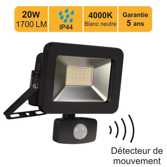 Lampe sous meuble LED Eco-Pad F par 5, 4000K noir
