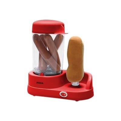 Appareil à hot dog - JOCCA - 6 personnes - Barre chauffante - Chauffe-saucisses - Rouge